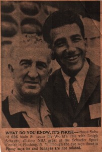 Phosey Saba and NBA Dolph Schayes
